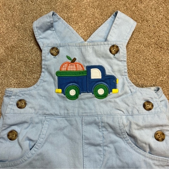 Florence Eiseman 9M Blue Corduroy Overalls Pumpkin - Picture 4 of 5